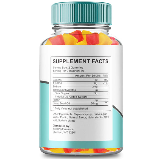 Close-up of Harmony Wave Gummies texture highlighting natural ingredients.