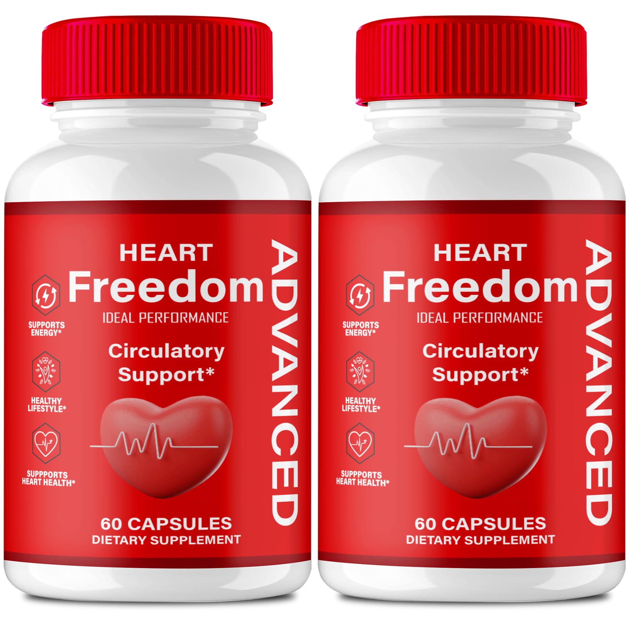 IDEAL PERFORMANCE Heart Freedom Capsules bottle front view for daily energy support