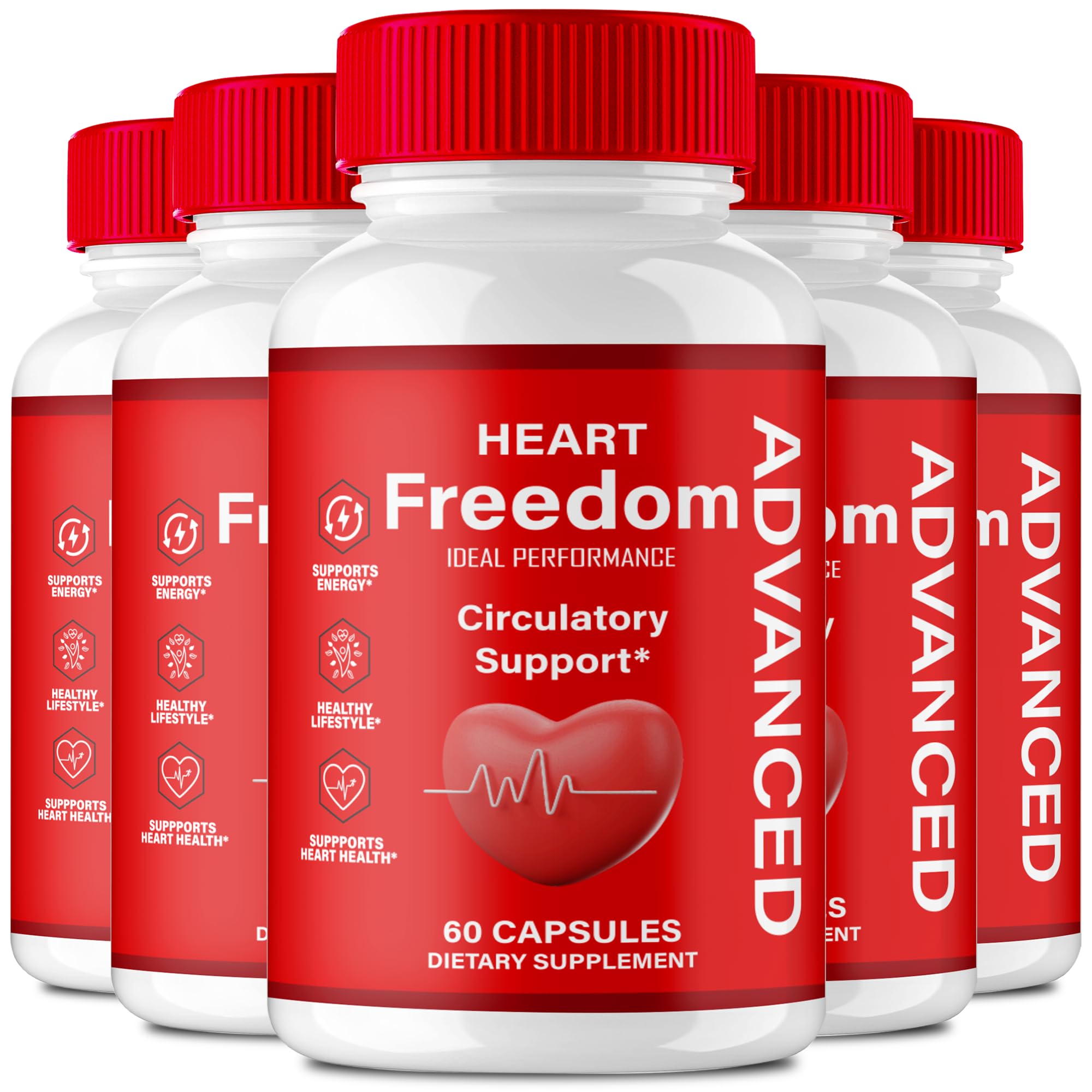 IDEAL PERFORMANCE Heart Freedom capsules bottle for daily energy and circulation.