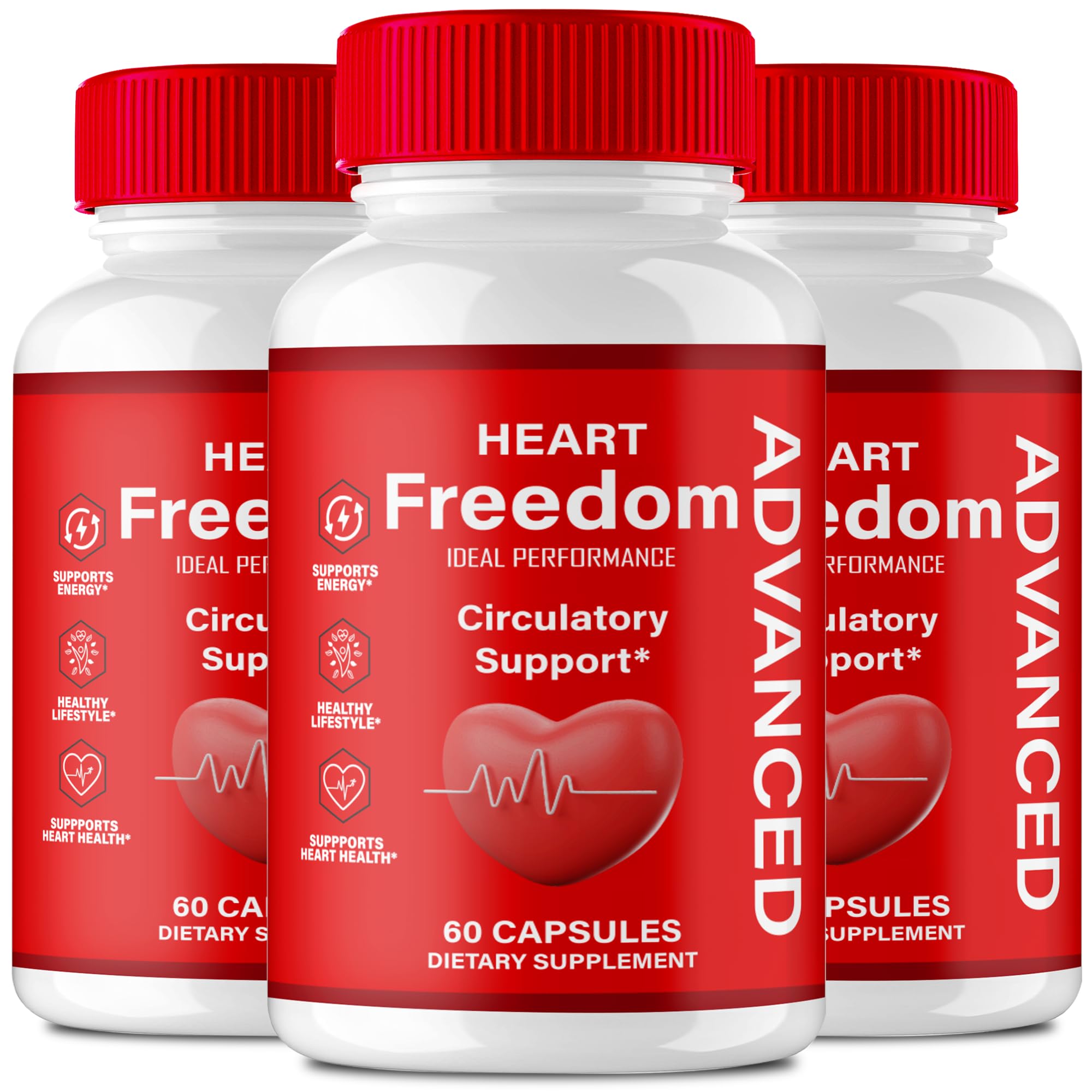 IDEAL PERFORMANCE HeartFreedom Capsules bottle close-up for daily wellness routine