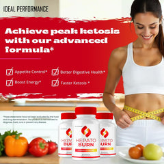 IDEAL PERFORMANCE Hepato Burn capsules side-view shows compact travel-friendly packaging