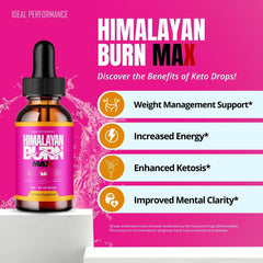 IDEAL PERFORMANCE Himalayan Burn Drops Max five-pack packaging for value.