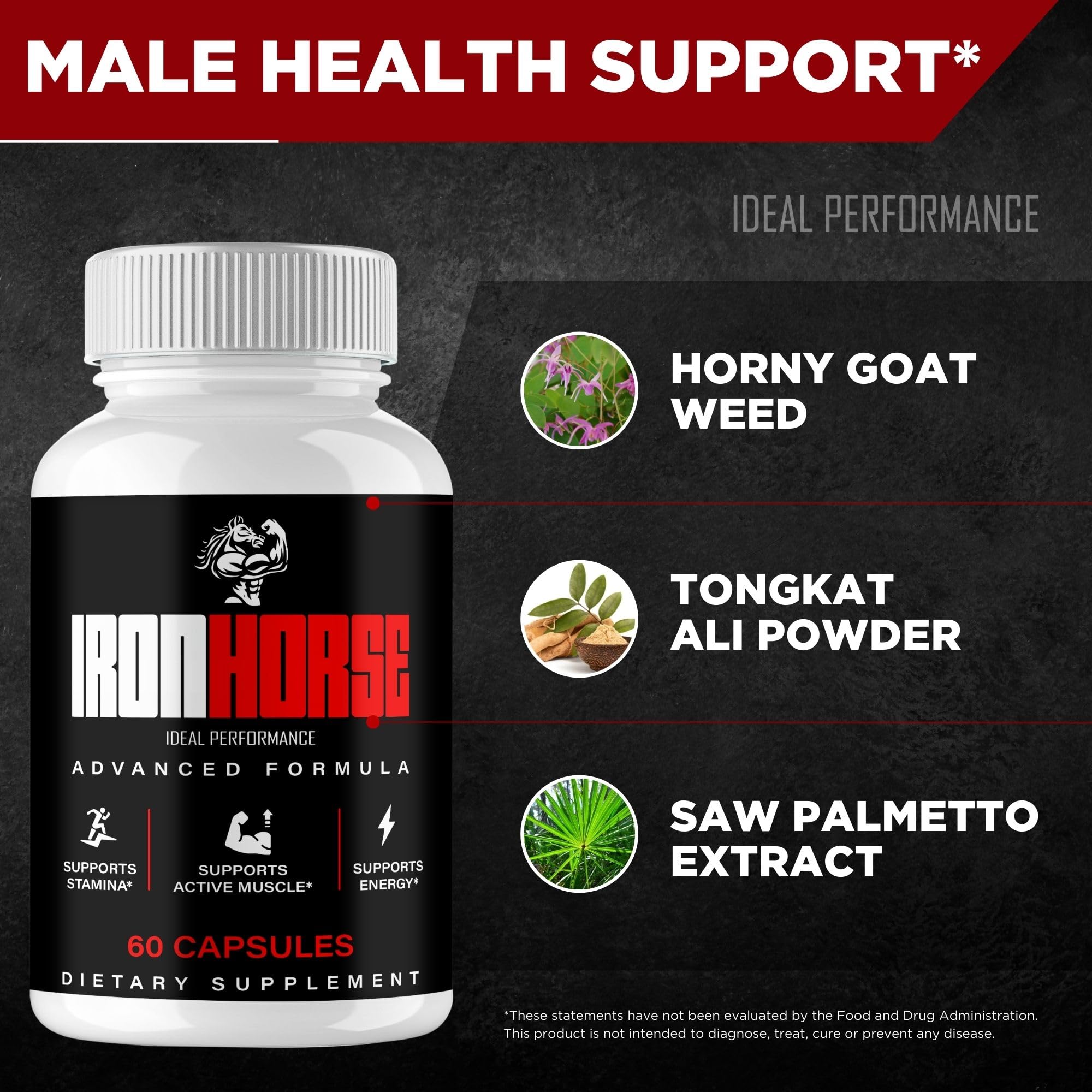 IDEAL PERFORMANCE Iron Horse lifestyle shot during workout session.