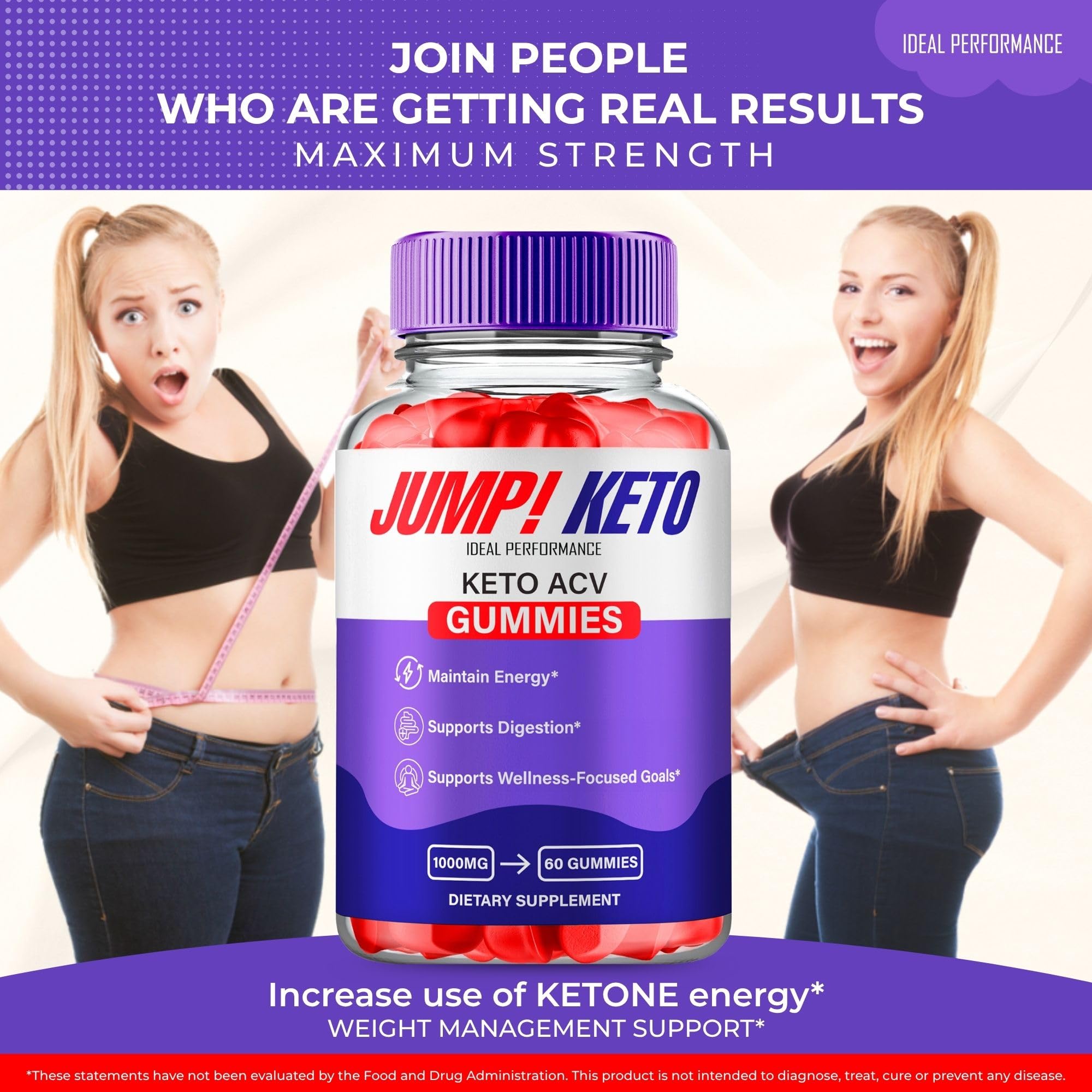 IDEAL PERFORMANCE Jump Keto Gummies in hand for on-the-go snacking