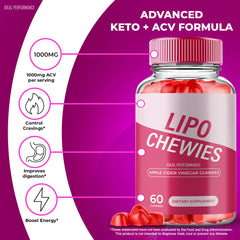 IDEAL PERFORMANCE Lipo Chewies beet root powder detail, natural color in gummies