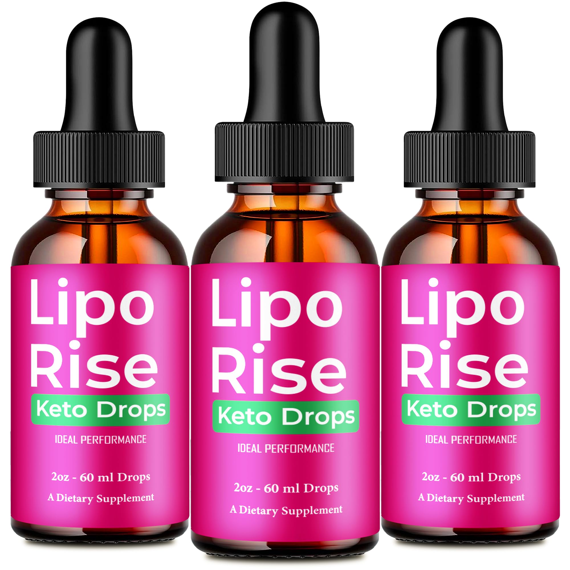 IDEAL PERFORMANCE Lipo Rise Drops bottle on counter for daily energy support