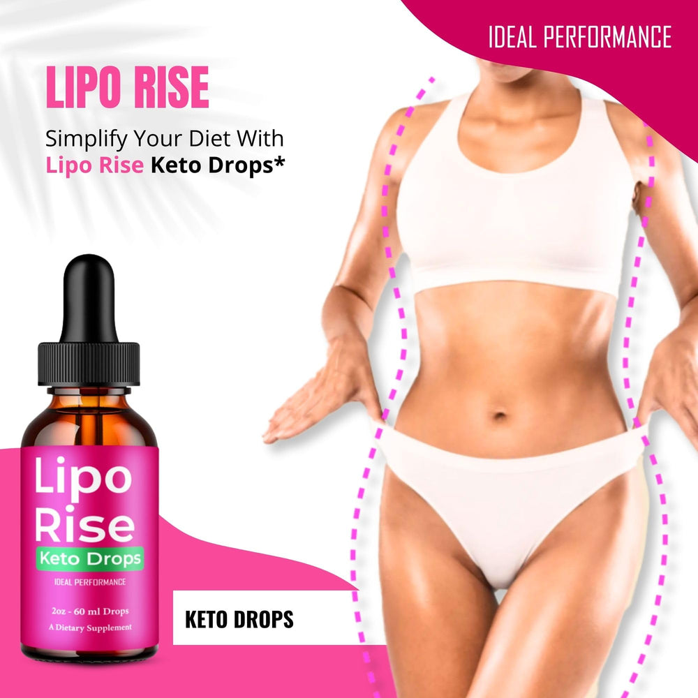 IDEAL PERFORMANCE Lipo Rise Drops on kitchen counter beside blender for daily use