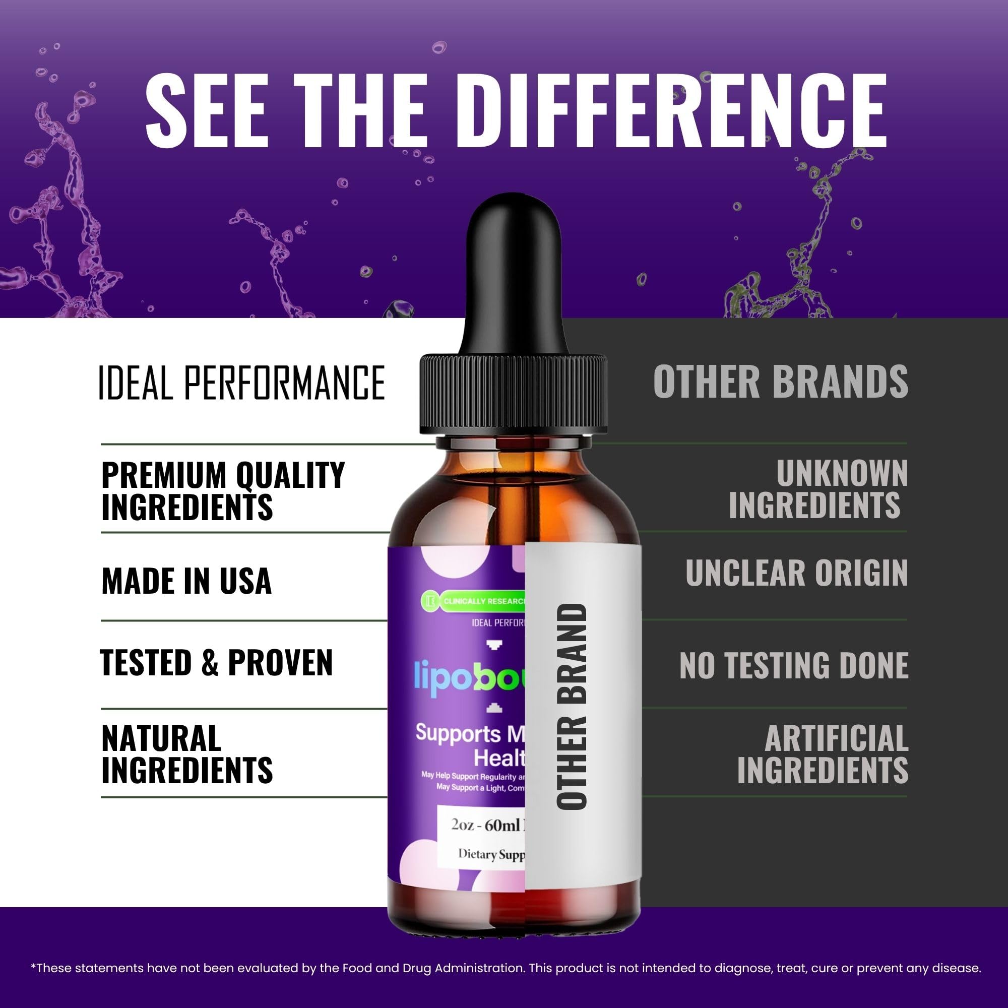 Lipobound Drops ready to mix with beverages during workouts.