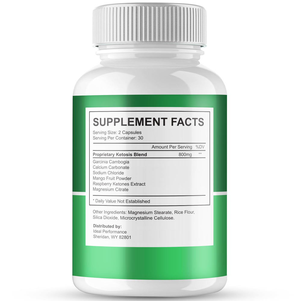 IDEAL PERFORMANCE Lipoless Capsules close-up highlighting natural keto blend for active lifestyles.