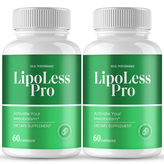 IDEAL PERFORMANCE Lipoless capsules front label supports an active lifestyle.