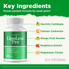 IDEAL PERFORMANCE Lipoless Capsules value-pack display for budget-conscious shoppers.