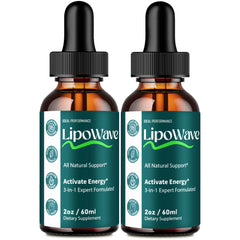 IDEAL PERFORMANCE Lipowave Drops bottle front for on-the-go keto support.