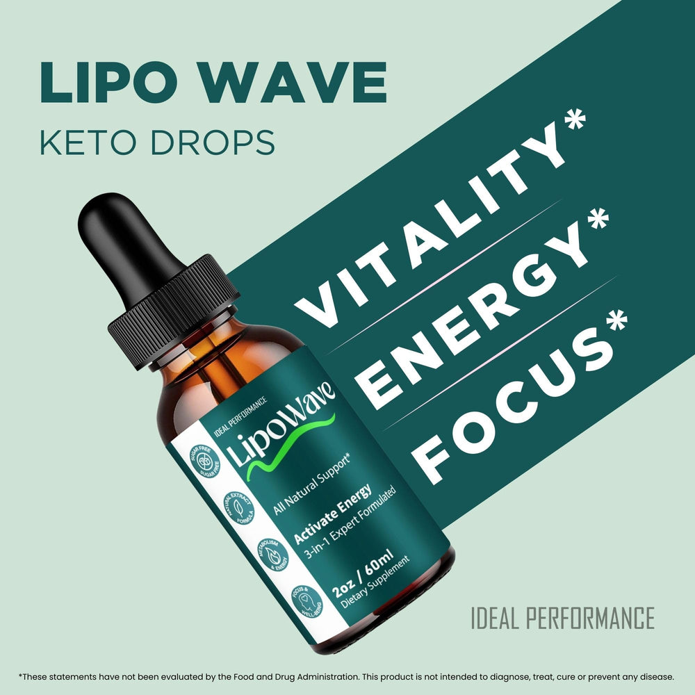 IDEAL PERFORMANCE Lipowave Drops dosing into a glass during a workout.