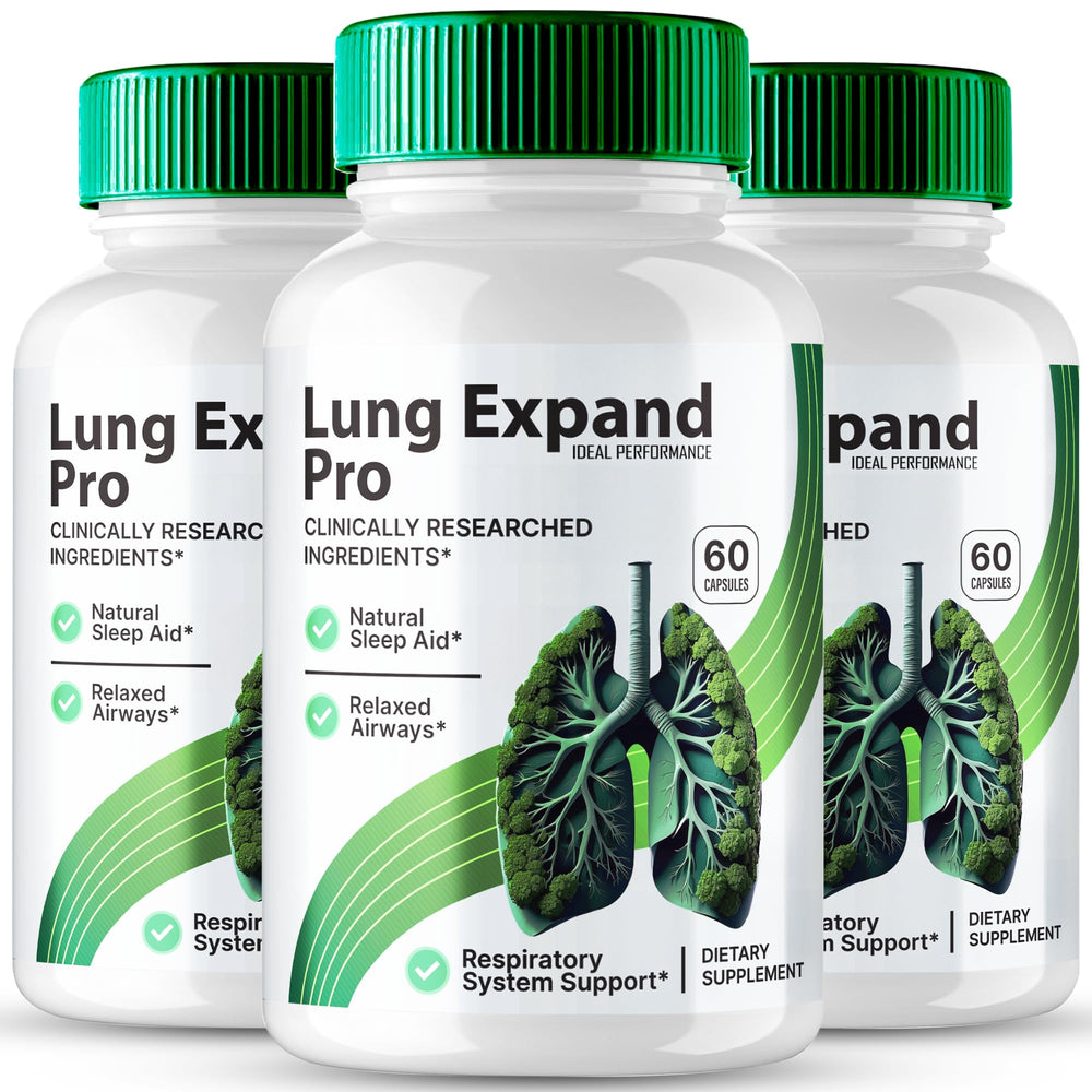 IDEAL PERFORMANCE Lung Expand Pro Blood capsules shown in a bottle, supporting everyday circulation and vitality.