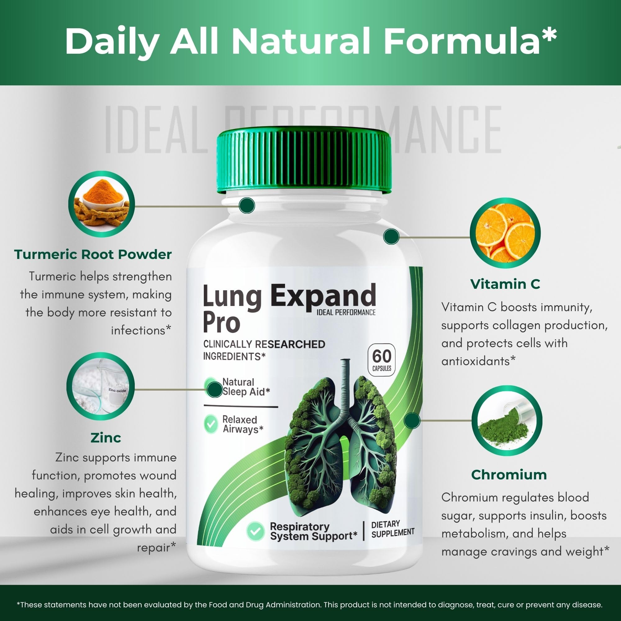 IDEAL PERFORMANCE Lung Expand Pro Blood packaging in-use scene illustrates convenient capsule intake.