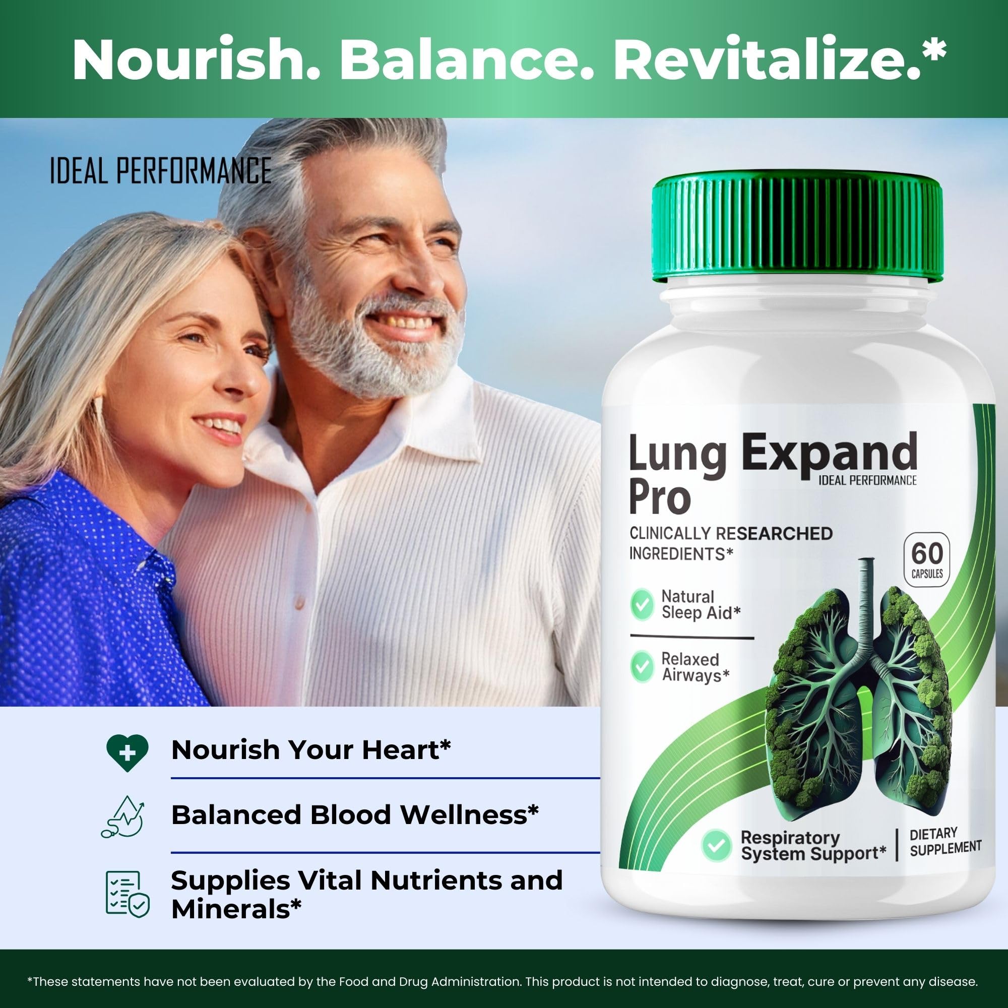 IDEAL PERFORMANCE Lung Expand Pro Blood capsule closeup showcases quality, with a simple delivery system.