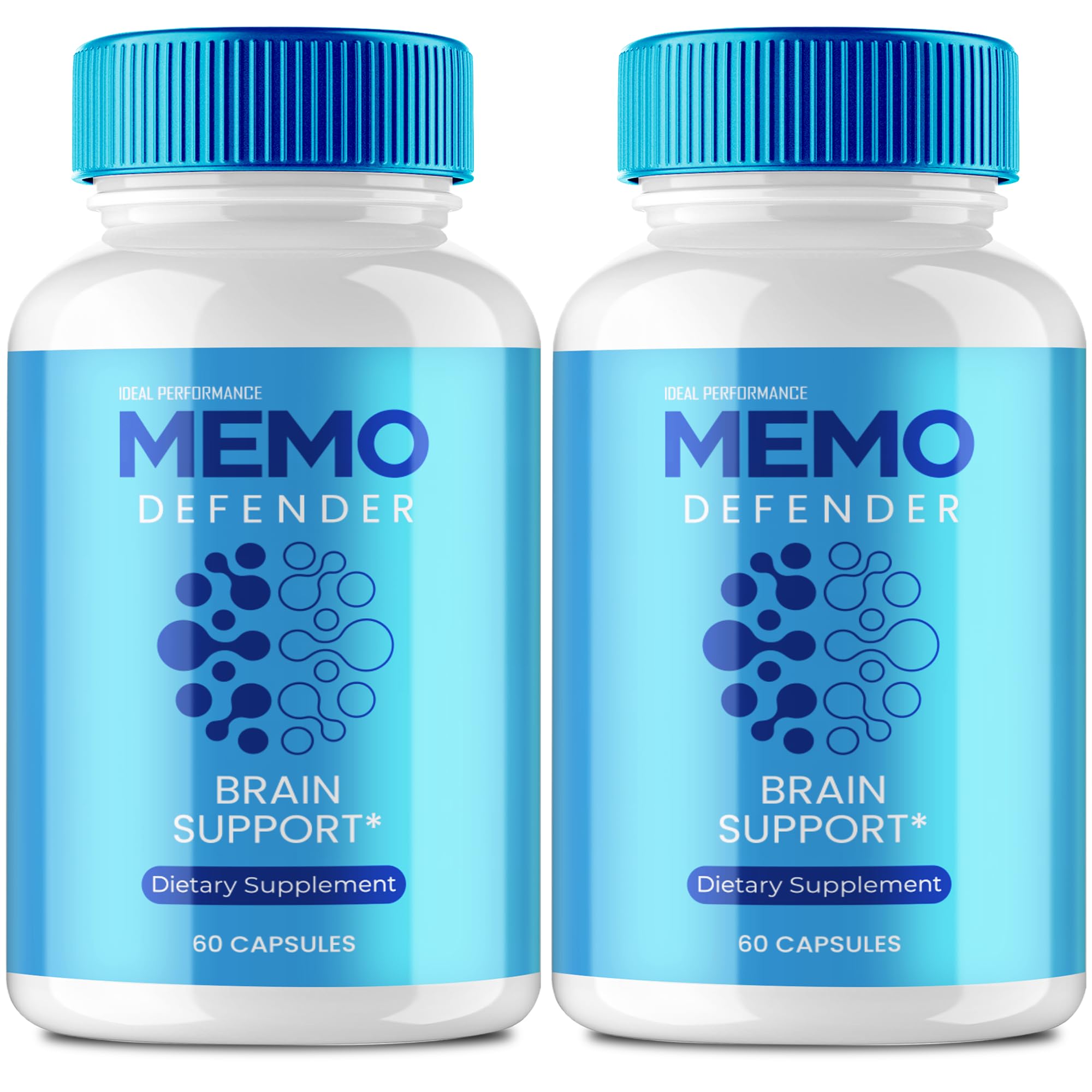 IDEAL PERFORMANCE Memo Defender bottle front for on-the-go brain support