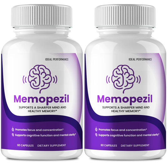 IDEAL PERFORMANCE Memopezil capsules bottle on a clean surface for daily focus support