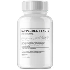IDEAL PERFORMANCE Memopezil capsules packaging shows sleek label for easy routine planning