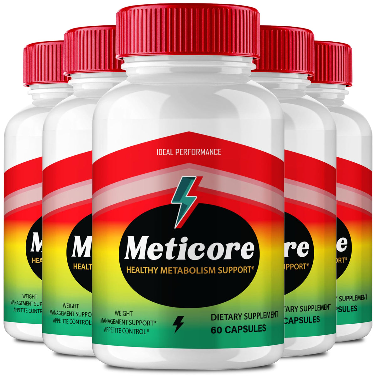 IDEAL PERFORMANCE Meticore Keto Capsules bottle front for daily wellness support