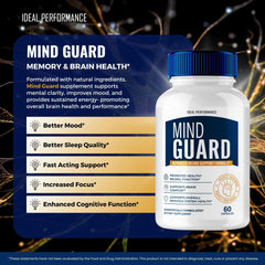 IDEAL PERFORMANCE Mind Guard label-ingredients shows all-natural formulation for mindful daily use.