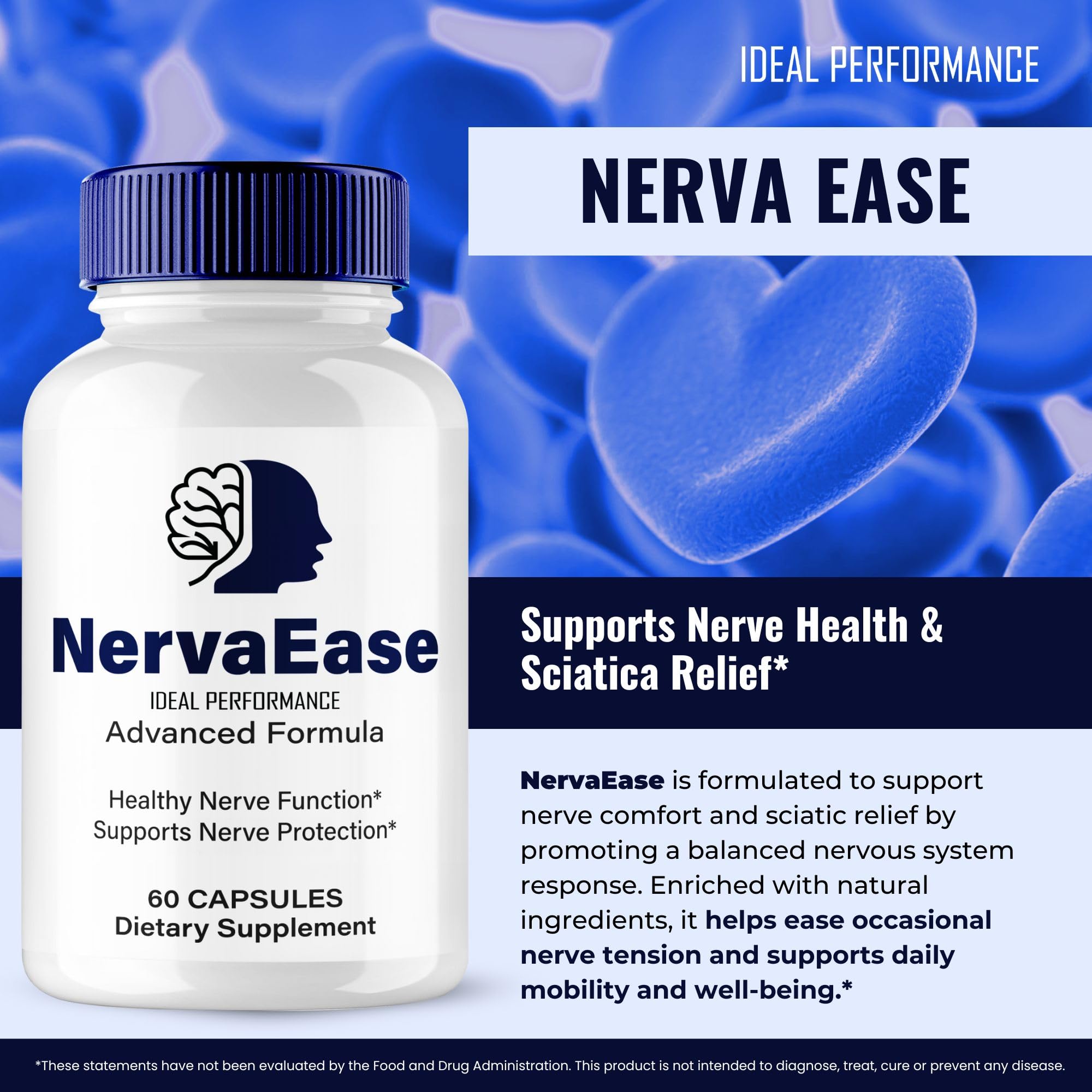 IDEAL PERFORMANCE NervaEase bottle-pour demonstrates easy daily intake for focused routines.