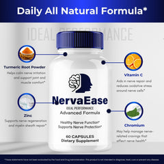 IDEAL PERFORMANCE NervaEase pills-count highlights a compact daily supplement choice.