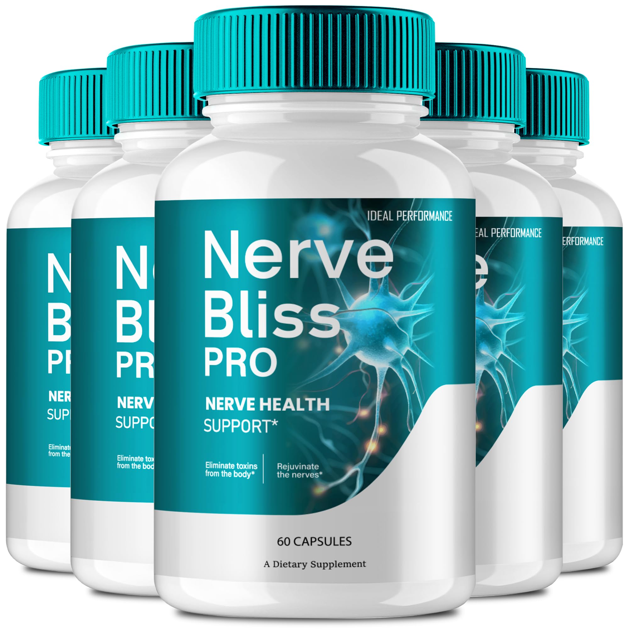 IDEAL PERFORMANCE Nerve Bliss Pro capsules bottle supports healthy nerve function and daily wellness