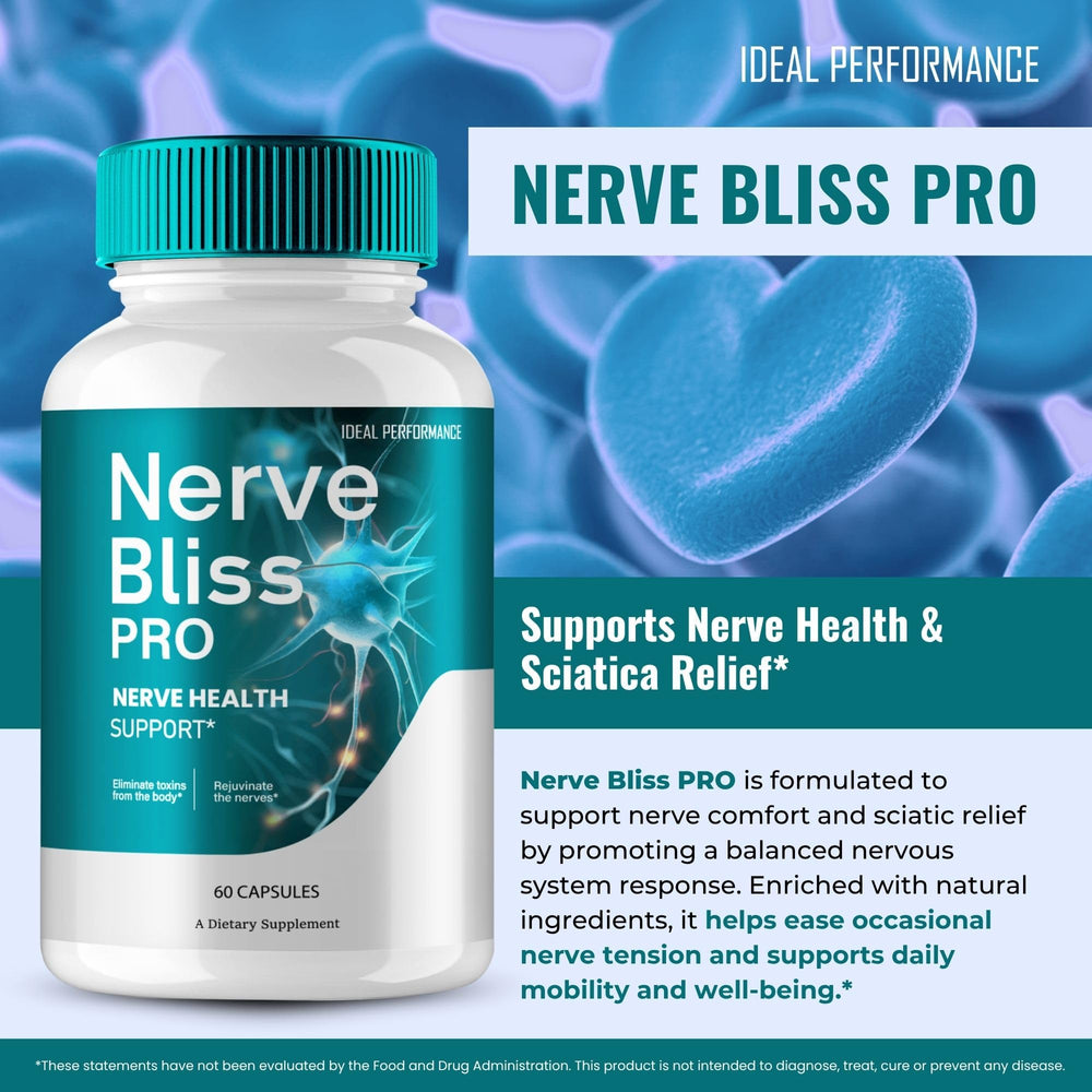 IDEAL PERFORMANCE Nerve Bliss Pro pour shot reveals easy daily dosing.