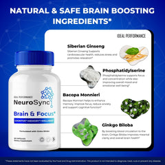 IDEAL PERFORMANCE Neuro Sync bottle on desk for daily focus routines.