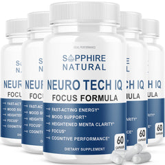 IDEAL PERFORMANCE Neuro Tech IQ bottle with capsules, supports daily focus and energy.