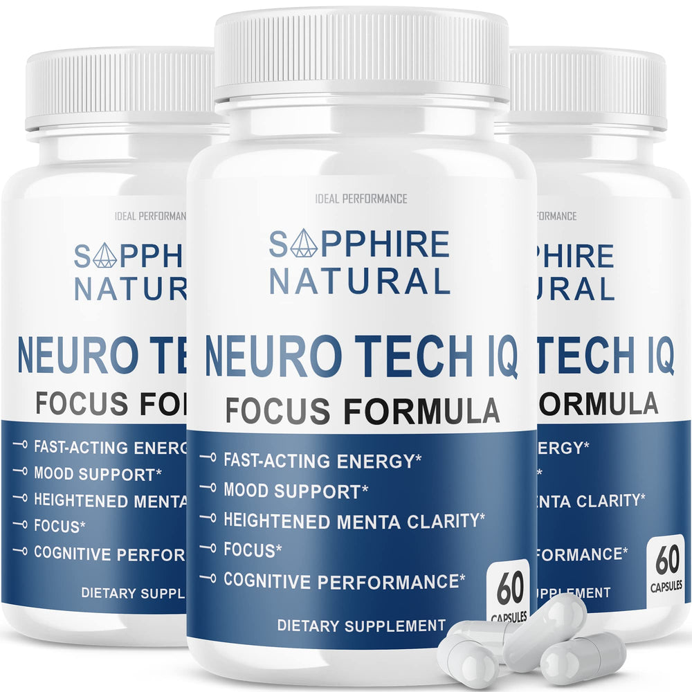 IDEAL PERFORMANCE Neuro Tech IQ bottle, supports daily focus during study or work.