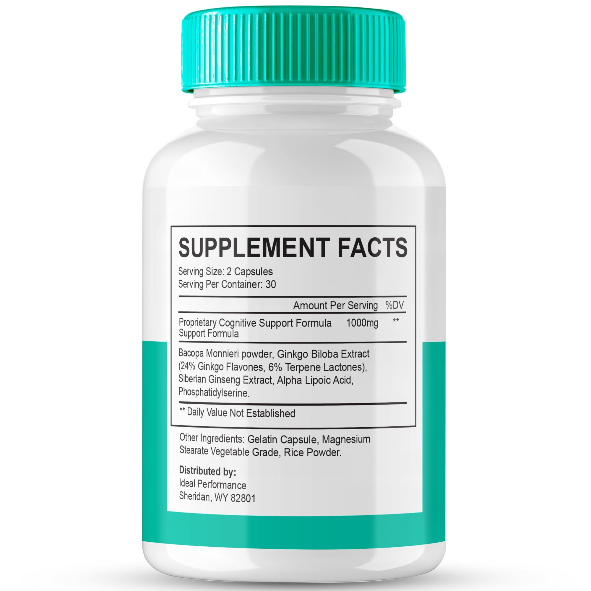 IDEAL PERFORMANCE Neuro Defender label close-up for daily brain support.