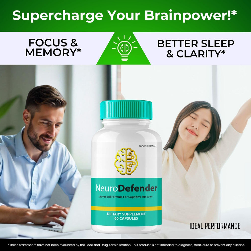 IDEAL PERFORMANCE Neuro Defender packaging box for product overview and display.