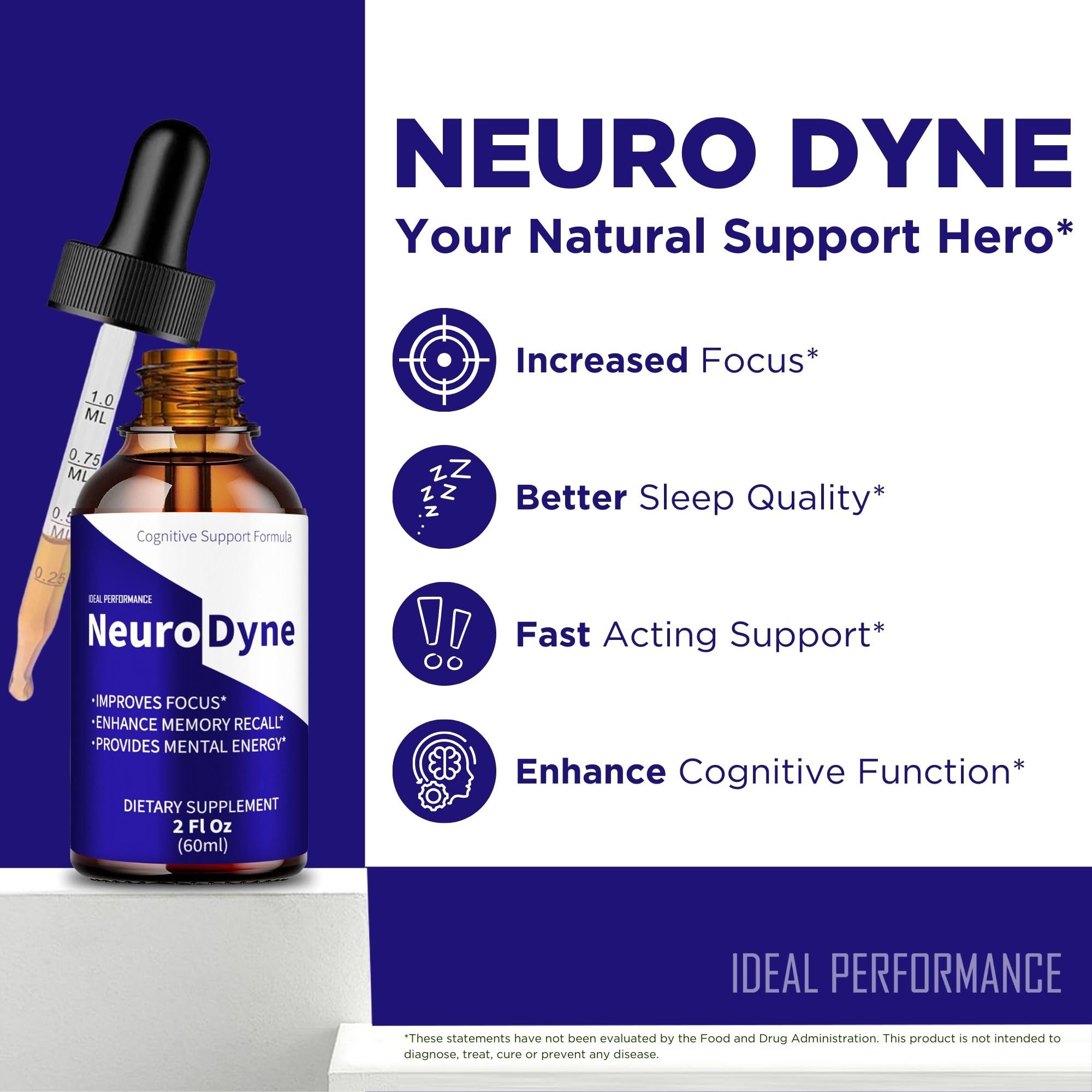 IDEAL PERFORMANCE Neurodyne Drops 2-pack box for value and consistent routine