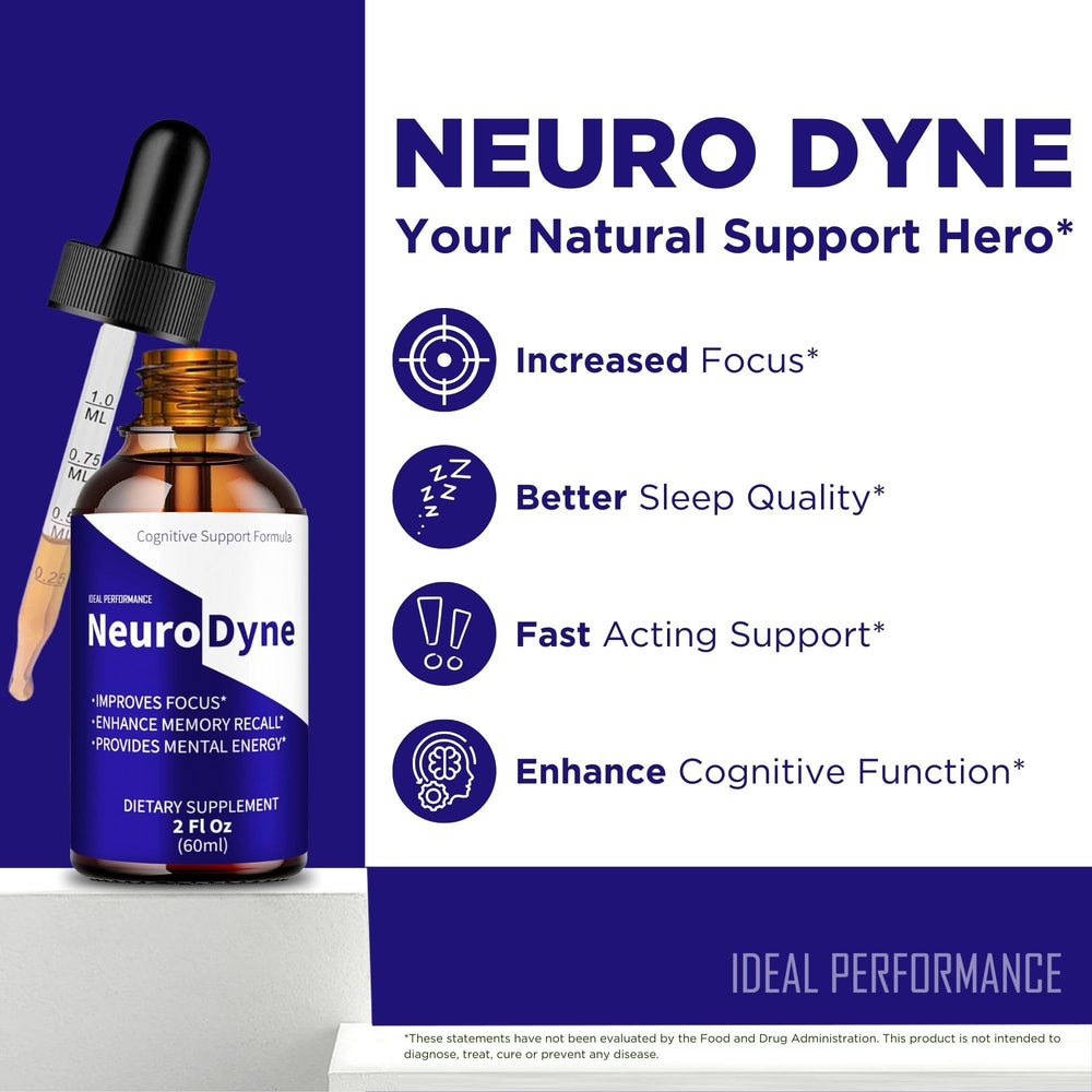 IDEAL PERFORMANCE Neurodyne Drops 2-pack box for value and consistent routine