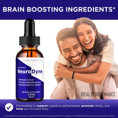 IDEAL PERFORMANCE Neurodyne Drops daily-use setup on desk for focus during work