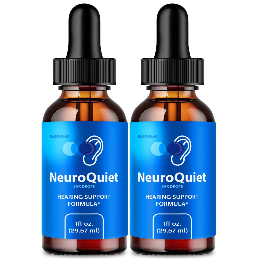 IDEAL PERFORMANCE NeuroQuiet ear drops bottle ready for easy use and potential relief.