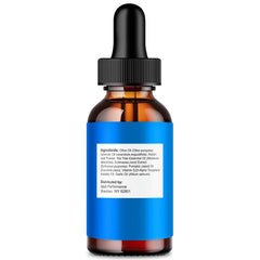 IDEAL PERFORMANCE NeuroQuiet hearing support liquid drops shown in dropper for precise dosing.
