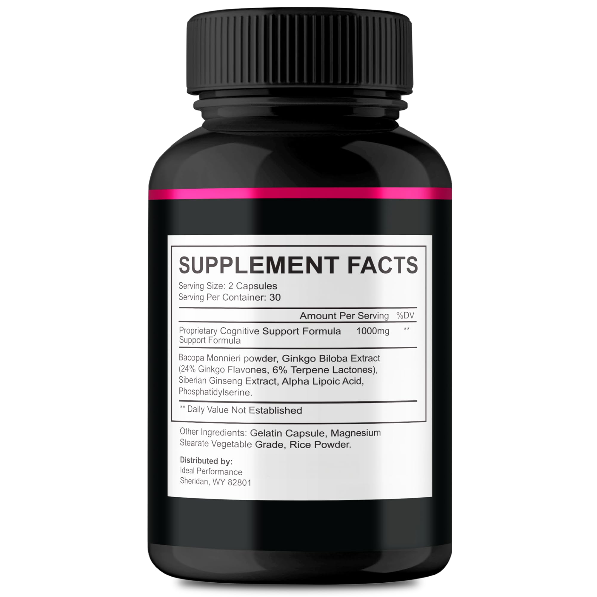 IDEAL PERFORMANCE Neurovera capsules closeup showing natural ingredients.
