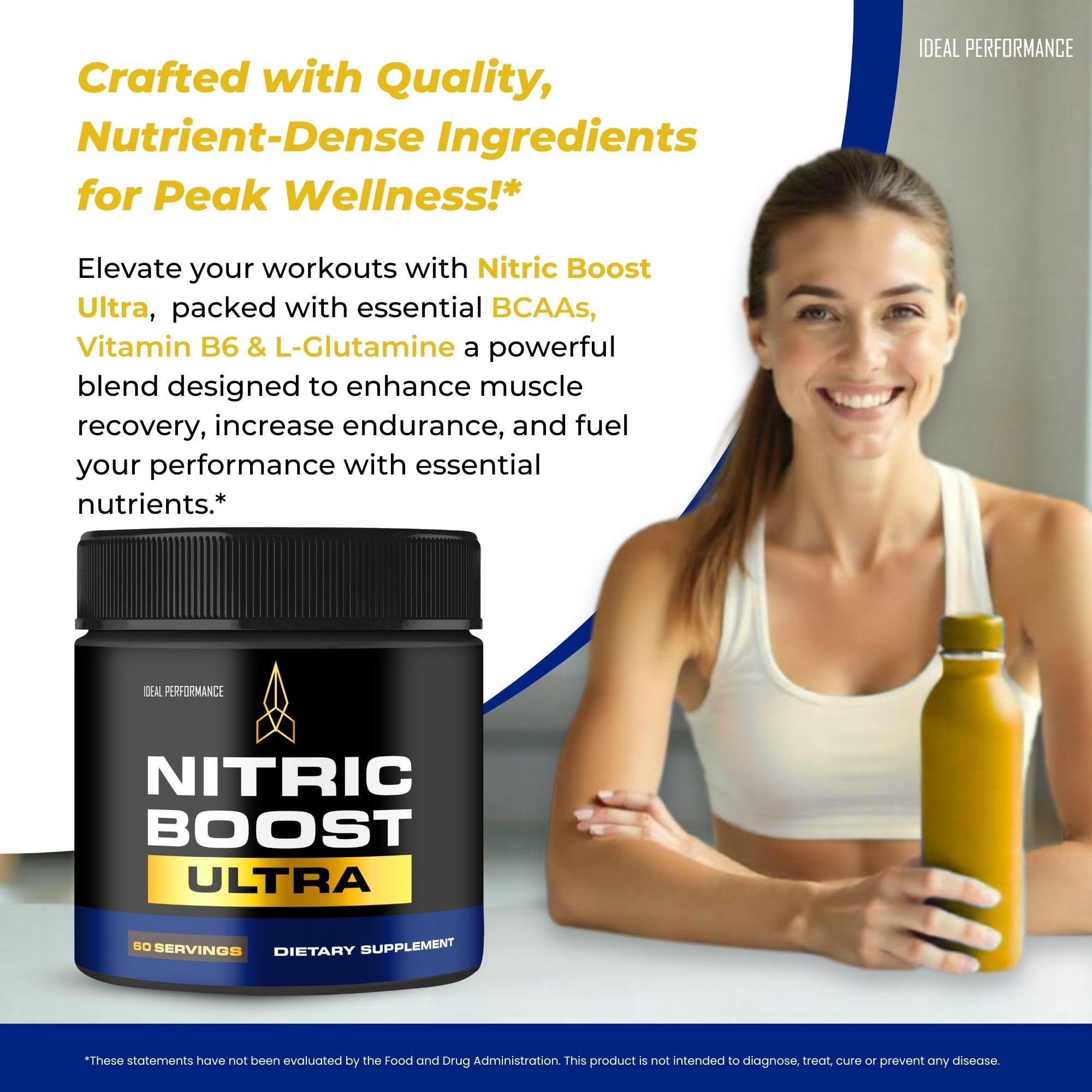 IDEAL PERFORMANCE Nitric Boost Ultra Purple Powder bottle in use before training.