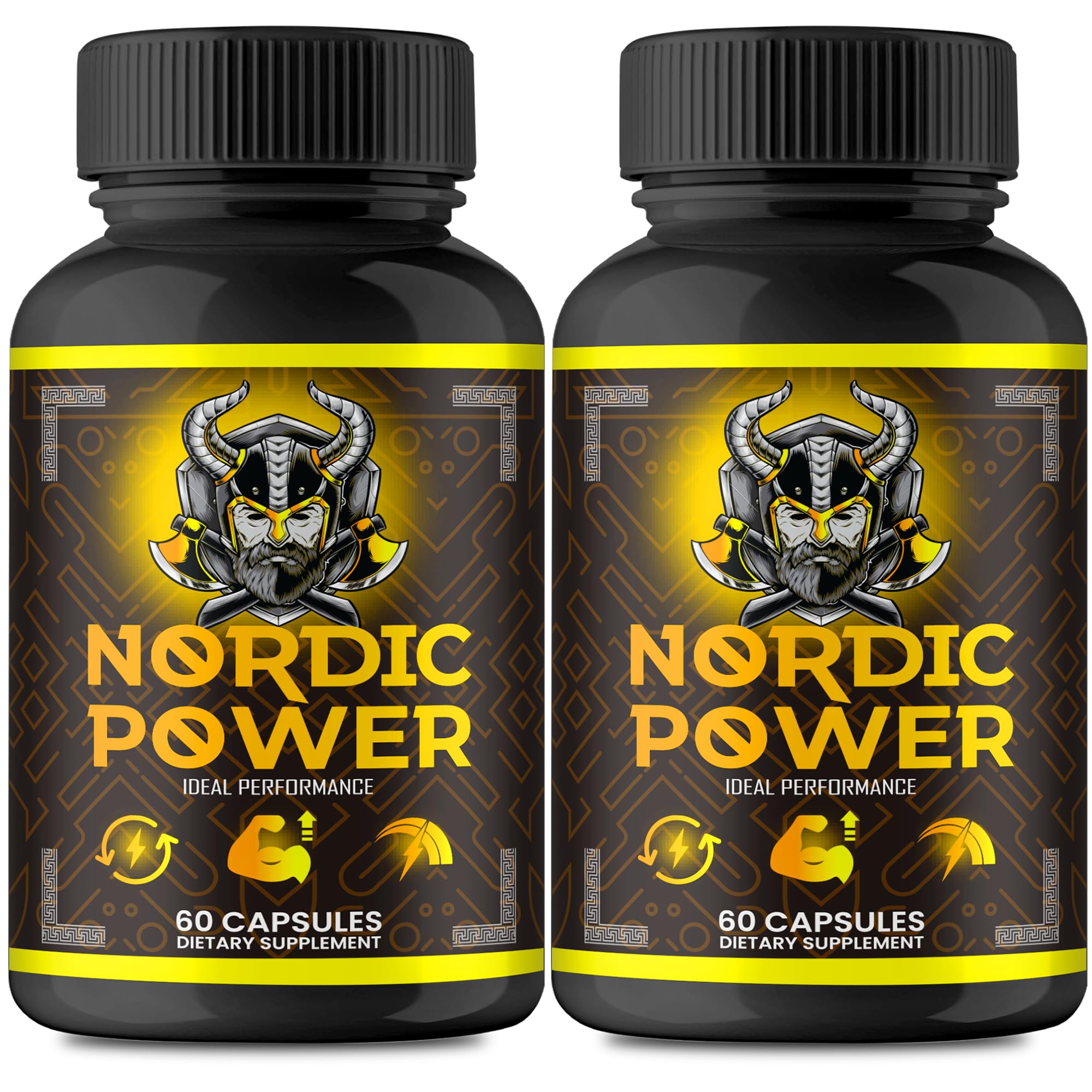 IDEAL PERFORMANCE Nordic Power Pills bottle front view for sustained daily energy