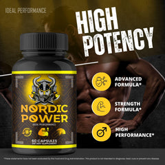 IDEAL PERFORMANCE Nordic Power Pills label detail shows official branding