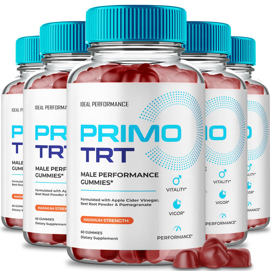 IDEAL PERFORMANCE Primo TRT Gummies bottle for easy daily use