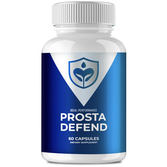 IDEAL PERFORMANCE Prosta Defend bottle on desk for daily urinary support