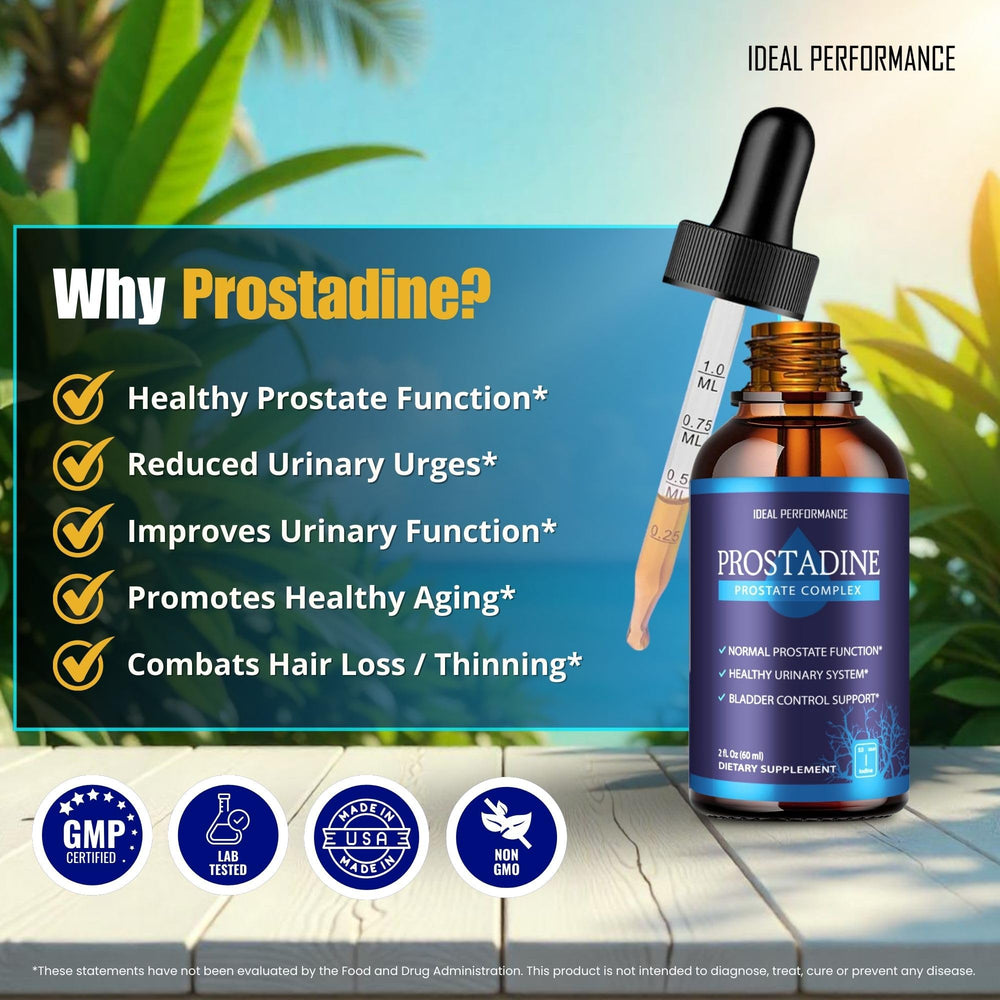 IDEAL PERFORMANCE Prostadine drops dropper enables precise, measured use.