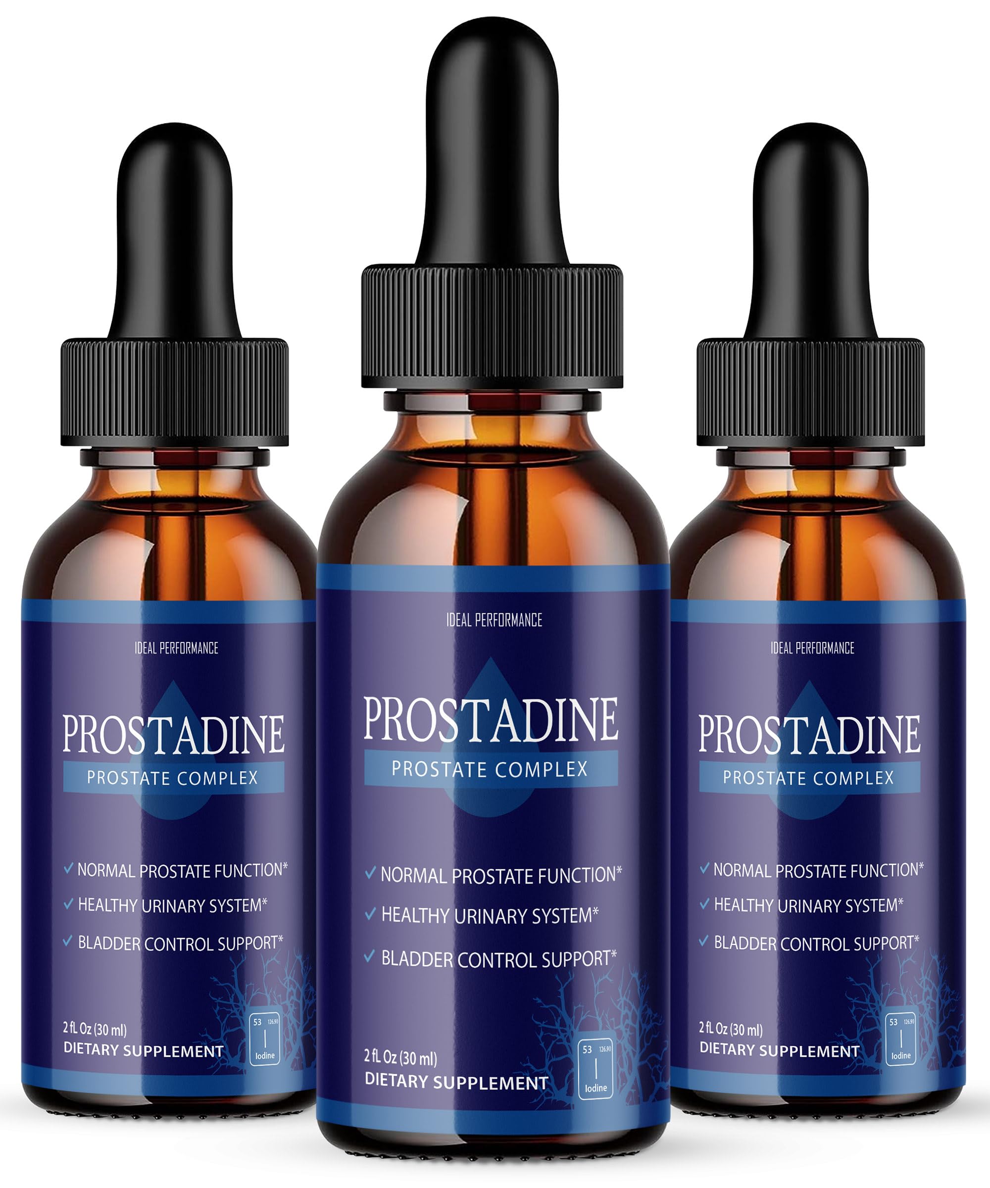 IDEAL PERFORMANCE Prostadine official drop bottle shown for easy daily prostate support.