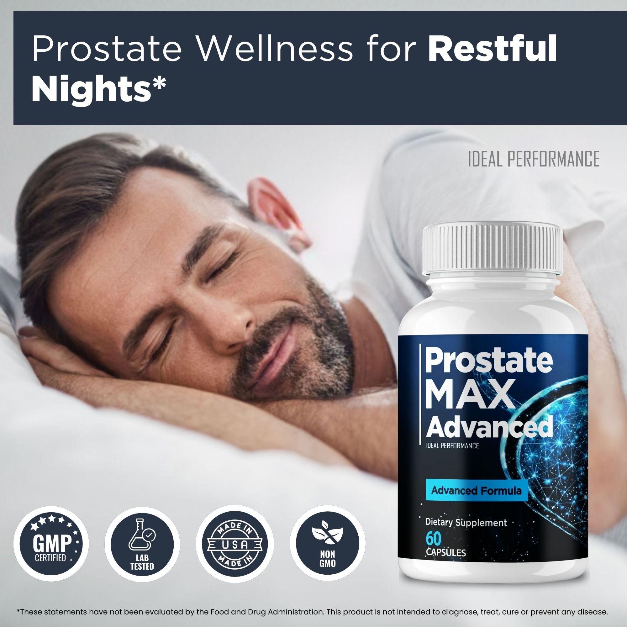 IDEAL PERFORMANCE Prostate Max two-pack packaging emphasizes value and convenience.