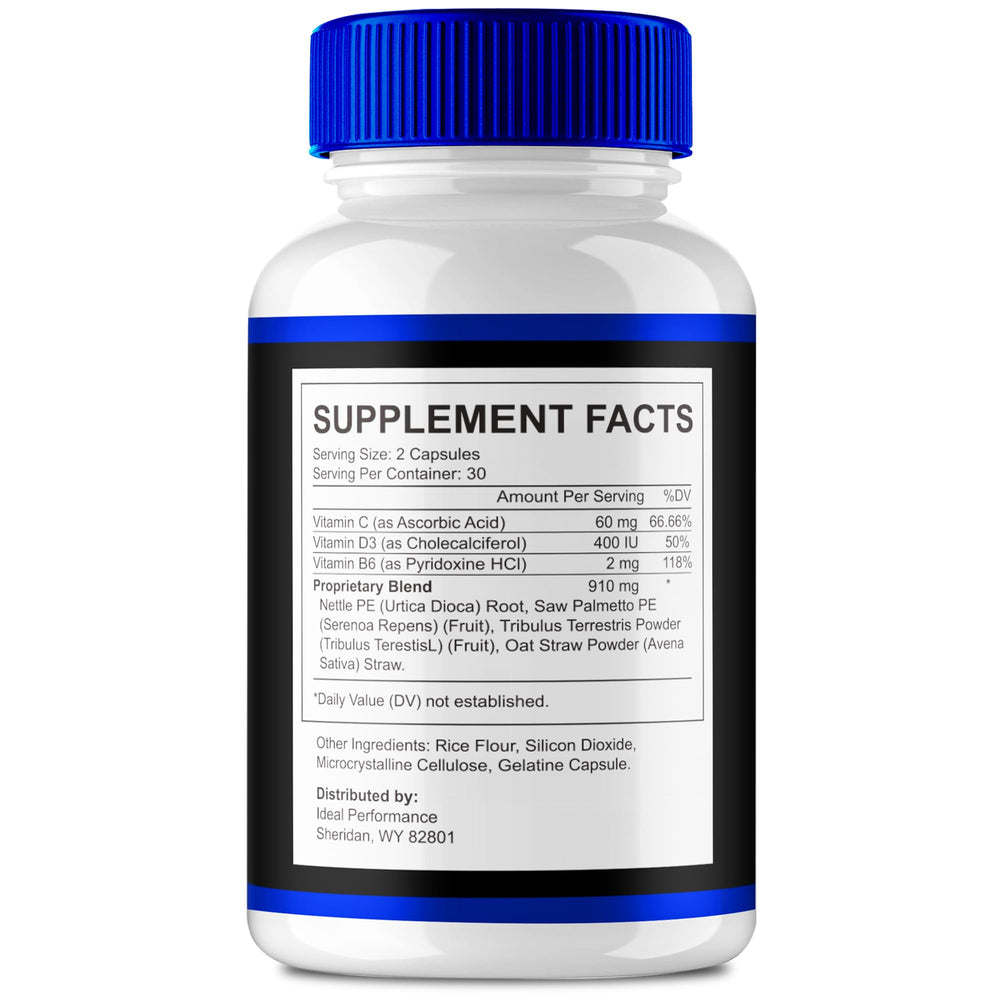 IDEAL PERFORMANCE ProstaVital capsules-closeup showing natural capsule texture for daily intake
