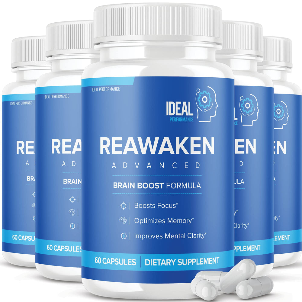 IDEAL PERFORMANCE Reawaken Brain bottle for daily focus support.